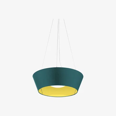 Made in Design Reverse LED Pendant - / Ø 60 cm - Reversible by Modoluce Blue/Yellow