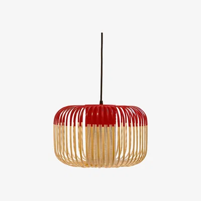 Made in Design Bamboo Light S Pendant - H 23 x Ø 35 cm by Forestier Red/Natural wood