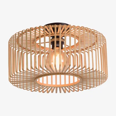 Made in Design Bromo Small Ceiling light - / Bamboo - Round Ø 40 x 18 cm by GOOD&MOJO Natural wood