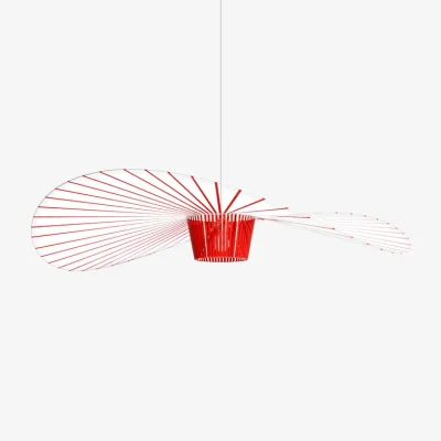 Made in Design Vertigo Pendant composite material red Medium / Ø 140 cm - Limited edition / Constance Guisset, 2010 - Petite Friture