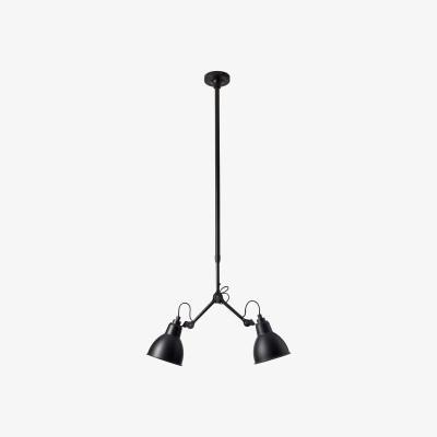 Made in Design N°305 Double Ceiling light - / Telescopic - L 91 to 155 cm by DCW éditions Black