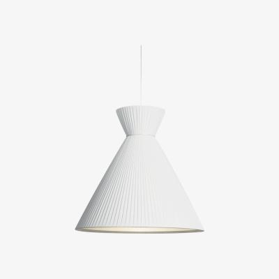 Made in Design Mandarina Pendant - / Pleated fabric - Ø 43 x H 43 cm by Carpyen White