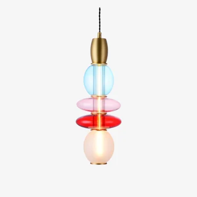 Made in Design Léonor Vertical Pendant glass multicoloured / Ø 15 x H 39.7 cm - ELEMENTS LIGHTING