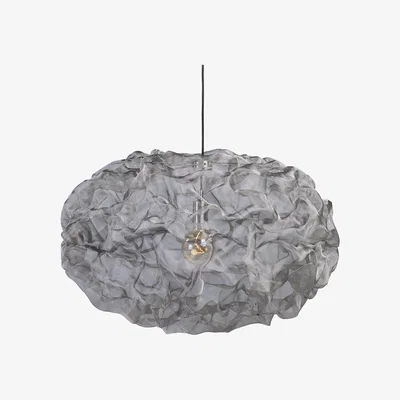 Made in Design Heat Large Pendant - / Ø 80 cm - Flexible metal mesh by Northern Grey/Silver/Metal