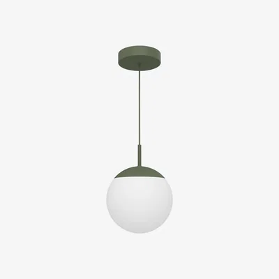 Made in Design Mooon! LED Pendant metal glass green / Glass sphere - Bluetooth - Ø 25 cm - Fermob