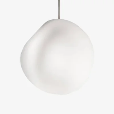 Made in Design Hoba Piccola Pendant glass white / Ø 13 cm - Foscarini