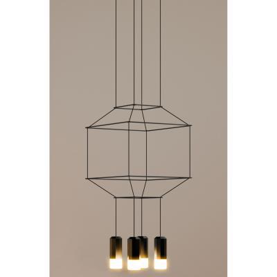 Made in Design Wireflow Pendant by Vibia Black