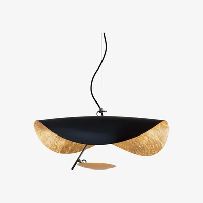 Made in Design Lederam Manta S1 Pendant - LED / Ø 60 cm by Catellani & Smith Black/Copper/Metal