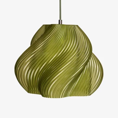 Made in Design Soft Serve 02 Pendant plastic material green / Ø 31 x H 25 cm - CRÈME ATELIER