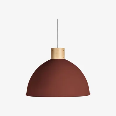 Made in Design Olot Pendant - / Ø 58.5 cm - Metal & wood by EASY LIGHT by Carpyen  Red
