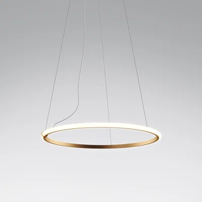 Made in Design Olympic LED Pendant - / Ø 60 cm by Fabbian Brown/Metal