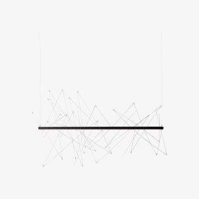 Made in Design Graffiti LED Pendant - / L 180 cm - Adjustable: magnetic rods by Pallucco Grey/Black
