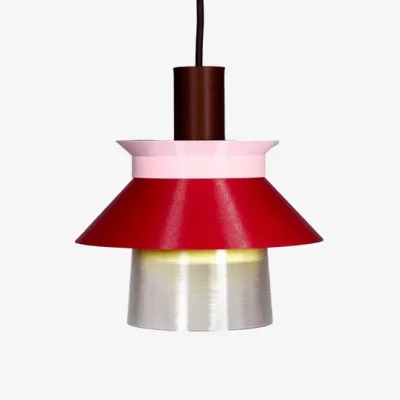 Made in Design Romi Pendant plastic material multicoloured / Ø 20 x H 22 cm - Exclu / Recycled plastic - Made in France - Warren & Laetitia