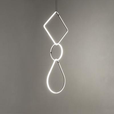 Made in Design Arrangements 1 LED Pendant - / 3 elements - H 180 x L 52 cm by Flos White/Black