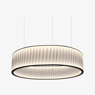 Made in Design Ronde Pendant - / Double flux LED - Ø 80 cm by Dix Heures Dix White