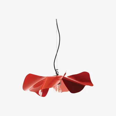 Made in Design Papavero Small Pendant - / Ø 45 cm- Steel by Opinion Ciatti Red