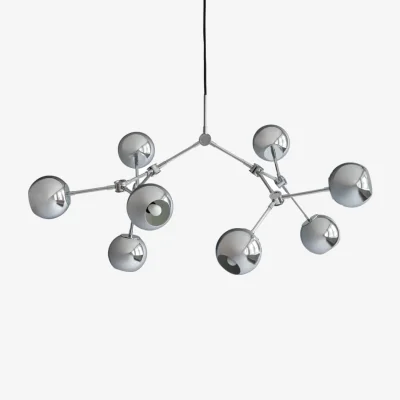 Made in Design Drop Globe Mini Pendant metal silver / 95 x 70 x H 55 cm - 101 COPENHAGEN