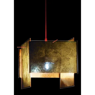 Made in Design 24 Karat Blau Pendant - Ø 450 cm by Ingo Maurer Red/Gold
