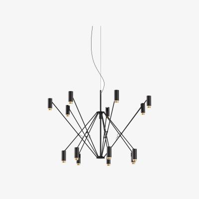 Made in Design The W Pendant metal black / Swivel - Ø 120 to 200 cm - Marset