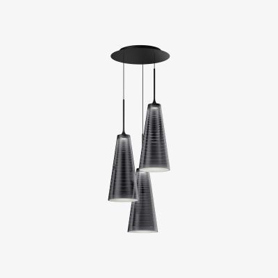 Made in Design Look at Me Cluster Pendant - "/ LED - 3 lampshades Ø 21 x H 42 cm / Bluetooth " by Artemide Black