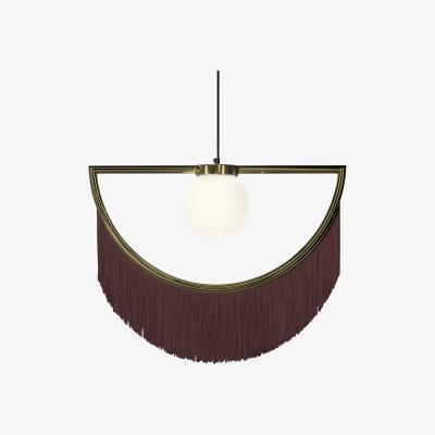 Made in Design Wink Pendant - / Franges - L 60 x H 48 cm by Houtique Brown/Gold