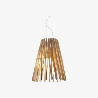 Made in Design Stick 03 Pendant by Fabbian Natural wood