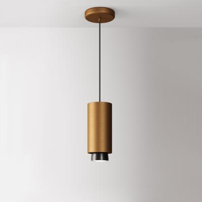 Made in Design Claque LED Pendant - / Ø 10 x H 23 cm by Fabbian Gold/Metal