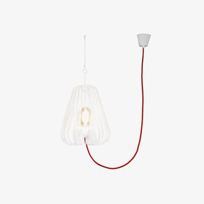 Made in Design Small Light Cage Pendant by La Corbeille White