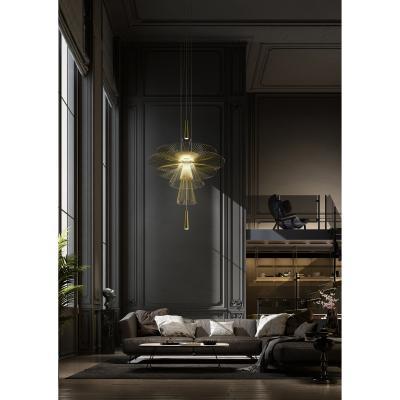 Made in Design Gravity Origin LED Pendant - / Ø 120 x H 170 cm - Metal by Forestier Gold