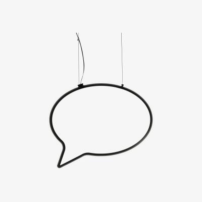 Made in Design Bla Bla big Pendant - / Expressive space - L 75 cm by Mogg Black/Transparent