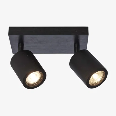 Made in Design Adjustable ceiling spotlight Java wood bamboo / 2 adjustable spotlights - L 22 cm - GOOD&MOJO