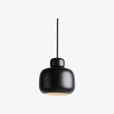 Made in Design Stone Small Pendant - / Metal - Ø 16 x H 15 cm by Woud Black