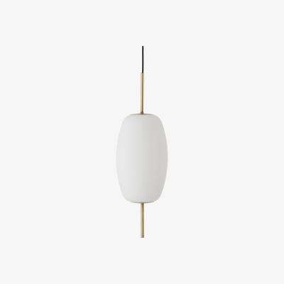 Made in Design Silk Pendant - / Glass & brass - Ø 16 cm by Frandsen White