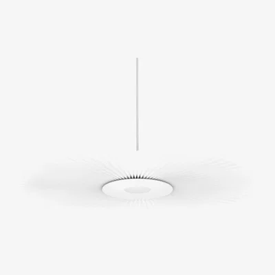 Made in Design Carmen Pendant - / LED - Ø 50 cm – Pleated fabric by Hartô White