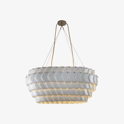 Made in Design Cranton Ovale Pendant - H 40 cm x L 88 cm / Bone China by Original BTC White