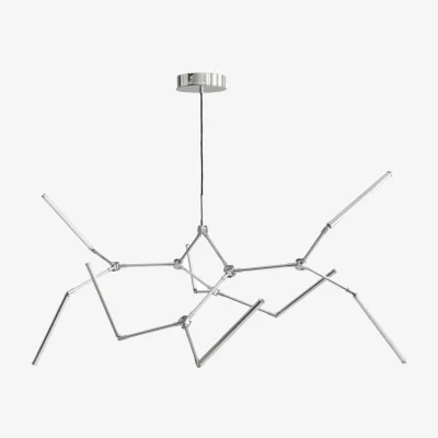 Made in Design Stick LED Pendant metal natural wood silver / Articulated - 196 x 150 cm - 101 COPENHAGEN