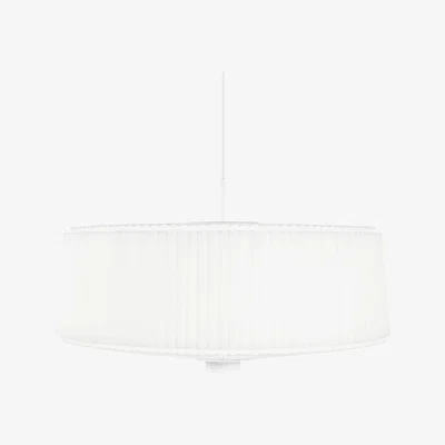Made in Design Plié Plissé Pendant - / Ø 60 cm - Fabric / Adjustable intensity by Moooi White