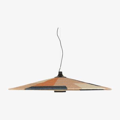 Made in Design Parrot XXL Pendant - / Ø 120 x H 24 cm - Hand-braided abaca by Forestier Multicoloured/Beige