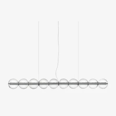 Made in Design Luce Sferica S2 Pendant glass transparent / L 208 cm - Flos