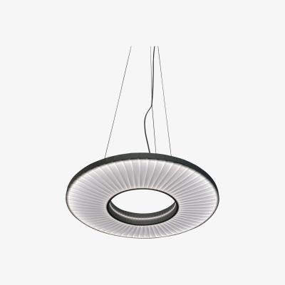 Made in Design Iris Pendant - Horizontal LED / Ø 40 cm - Fabric & double-sided lighting by Dix Heures Dix White
