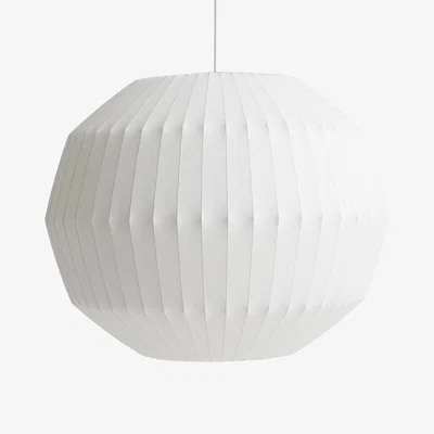 Made in Design Bubble Angled Sphere Pendant textile white / Large - Ø 71 x H 56 cm - Hay