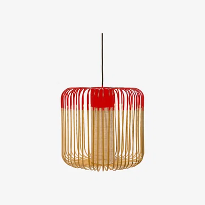 Made in Design Bamboo Light M Pendant - H 40 x Ø 45 cm by Forestier Red/Natural wood