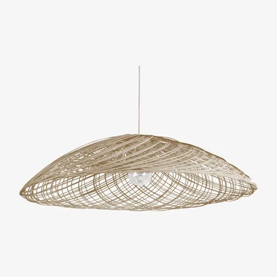 Made in Design Satélise M Pendant - Rattan - Ø 60 cm by Forestier Natural wood