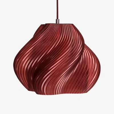 Made in Design Soft Serve 03 Pendant plastic material red / Ø 37 x H 30 cm - CRÈME ATELIER