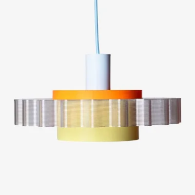 Made in Design Gigi n°3 Pendant plastic material multicoloured / Ø 28 x H 14.5 cm - Recycled plastic / Made in France - Warren & Laetitia