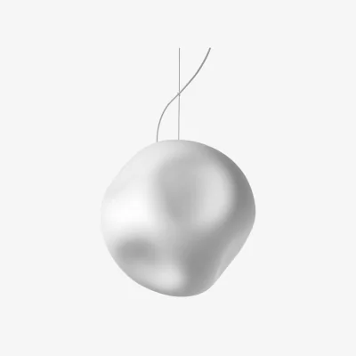 Made in Design Hoba Media Pendant glass white / Ø 24 cm - Foscarini