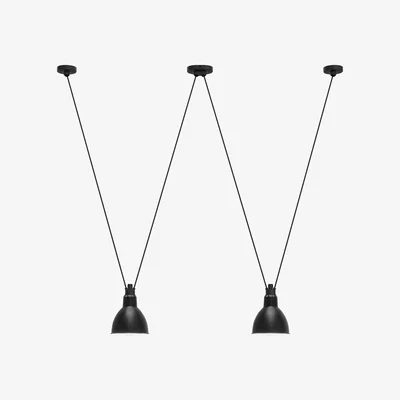 Made in Design Acrobate N°324 Pendant - / Lampes Gras - 2 metal round shades by DCW éditions Black