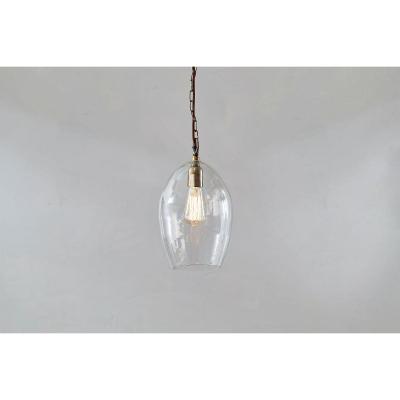 Nkuku Nkuku Otoro Glass Pendant Oval | Lighting | Clear | Small 37 x 17 cm (Diameter)