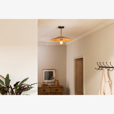 Nkuku Nkuku Katari Raffia Ceiling Light | Lights | Natural/Antique Brass | Large