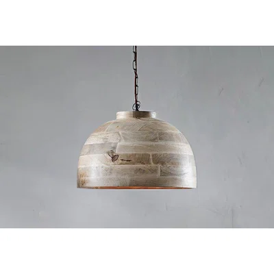 Nkuku Nkuku Nika Mango Wood Pendant | Lighting | Brown | Large 29 x 44 cm (Diameter)
